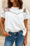 Western Fashion Embroidered Casual Tee