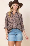 EVERETT WESTERN BUCKING HORSES PRINT SHIRT