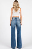"Carla" MID RISE STRETCH TROUSER WIDE LEG JEANS