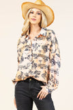AMBERLY BUCKING HORSES BUTTON DOWN SHIRT