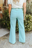 Mint Western Arrow Wide Leg Jeans