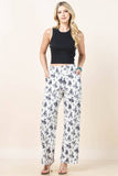 DARIA BUCKING HORSES PRINT ELASTIC WAIST PANTS