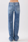 "Leah" MID RISE COMFORT STRETCH TROUSER WIDE LEG JEANS