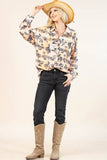 AMBERLY BUCKING HORSES BUTTON DOWN SHIRT
