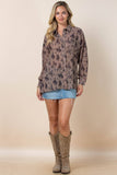 EVERETT WESTERN BUCKING HORSES PRINT SHIRT