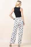 DARIA BUCKING HORSES PRINT ELASTIC WAIST PANTS