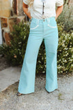 Mint Western Arrow Wide Leg Jeans