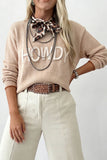 Howdy Crew Neck Knit Sweater