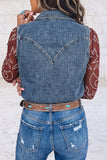 Denim Sleeveless Cowboy Vest