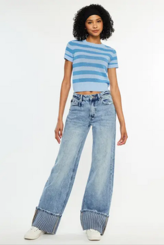 High Rise "Evie" Wide Leg Jean
