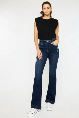 High Rise "Maci" Wide Hem Bootcut Jean