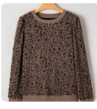 Leopard Textured L/S Top