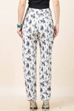 DARIA BUCKING HORSES PRINT ELASTIC WAIST PANTS