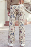 Western Print Straight Leg Ankle Length Jeans