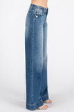 "Carla" MID RISE STRETCH TROUSER WIDE LEG JEANS