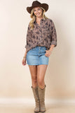 EVERETT WESTERN BUCKING HORSES PRINT SHIRT