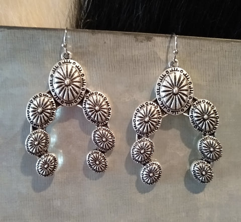 Squash Blossom Concho Earrings